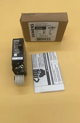 Buy New SIEMENS QF120 GFI Breaker 20 AMP With Self Test, 1 Pole • 53$