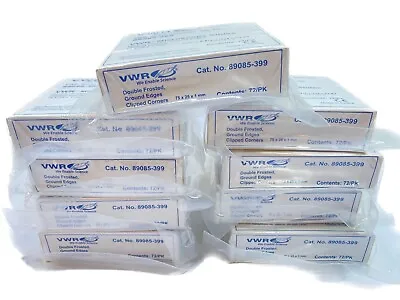 Buy (648) VWR Double Frosted Microscope Slides 75x25x1mm Ground Edge Clipped Corner • 114.99$