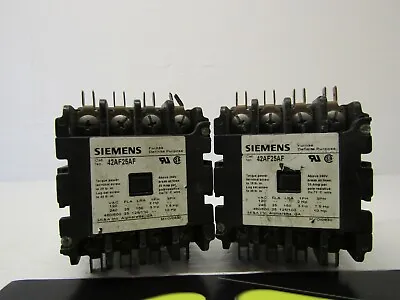 Buy Siemens 42af25af 120v Contactor , 4 Pole , 25 Full Load Amps - Inductive • 32.50$