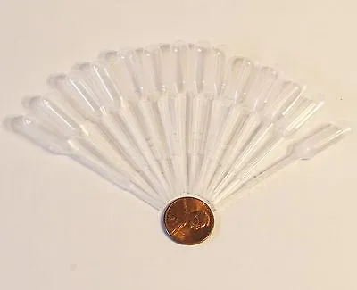 Buy 500 Plastic Transfer Pipettes 0.75ml  Disposable Small Mini Drop Dropper Pasture • 12.79$