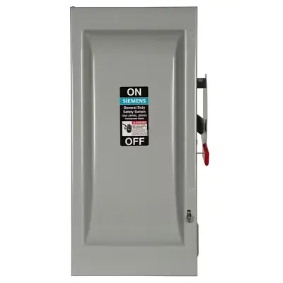 Buy Outdoor Fusible Safety Switch W/ Neutral General Duty 100 Amp Triple Pole 240-V • 358.47$