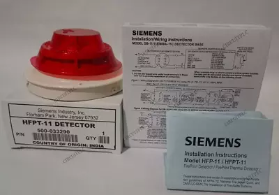 Buy Siemens Hfpt-11 Fire Alarm Smoke Heat Detector Hfpt11, (ups Free Fast Shipping ) • 90$