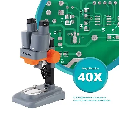 Buy 40X Stereo Microcope With Upside LED For Insect Ore Stamp Watching PCB Soldering • 39.90$
