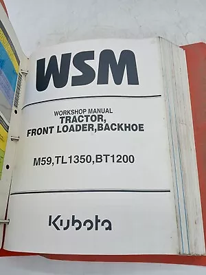 Buy Kubota M59 TL1350 BT1200 Tractor Front Loader Backhoe Workshop Manual OEM • 79.99$