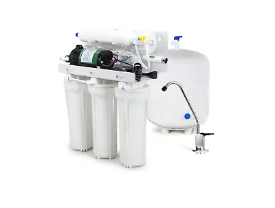 Buy 5 Stage W/ Booster Pump Complete 100 GPD Reverse Osmosis Water Filtration System • 259.99$