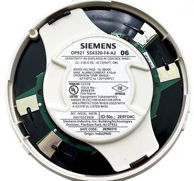 Buy (new) Siemens Op921 Fire Alarm Photoelectric Addressable Smoke Detector • 41$