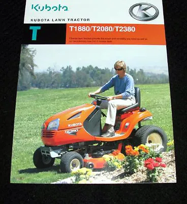 Buy Orig Kubota T1880 T2080 T2380 Lawn & Garden Tractor Catalog Brochure Very Nice • 10.95$