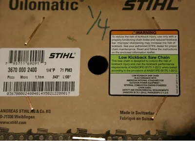 Buy STIHL 71PM3 86 Chain For 16 Inch Toonie 1/4 P .043 Gauge 86 Drivers 36700050086 • 26.25$
