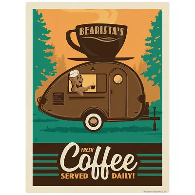 Buy Bearistas Trailer Coffee Served Daily Decal 26 X 34 Peel And Stick Decor • 39.99$