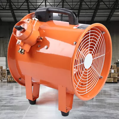 Buy 12  Explosion-proof Axial Fan Cylinder Pipe Spray Booth Paint Fumes Exhaust Fan • 185$
