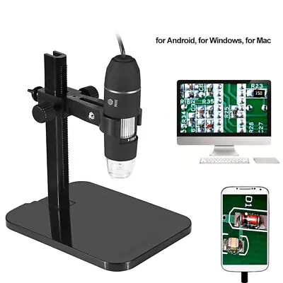 Buy 1000X Digital Microscope 8LED USB Magnifier Endoscope Camera With Stand C4J9 • 19.29$