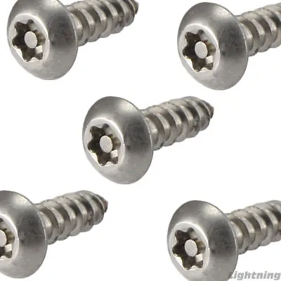 Buy #14 X 1  License Plate Security Screws Torx Button Head Stainless Steel Qty 10 • 16.76$