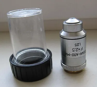 Buy LOMO Planapochromat Plan-apo F=2,5 1,25 Oil Imm. Objective Lens Microscope Zeiss • 149$