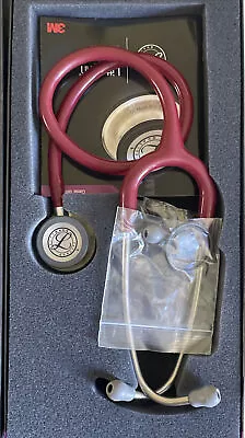 Buy Stethoscope Littmann Classic III Burgundy In Original Box With Instruction Book • 99.07$