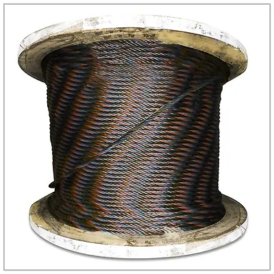 Buy 5/16 X 100 Ft Bulk Plain Cable Wire Rope Wrecker Winch Line For Rigging Tow Lift • 59.97$