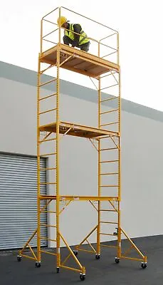 Buy 18 Ft Scaffold Tower With Safety Rail And 36  Outriggers OSHA-ANSI • 1,349.99$