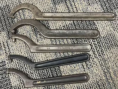 Buy (5) Hook Spanner Wrenches Vintage Auto Truck Tractor Machine Shop Welding Tool • 50$