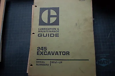 Buy CAT Caterpillar 245 Excavator Trackhoe Crawler Owner Maintenance Guide Manual • 24.95$