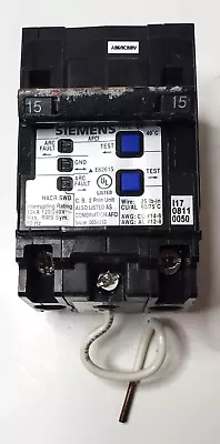 Buy Siemens Q215afcwg 15a 2 Poles Arc Fault Circuit Breaker 120/240 Afci Gfci • 52.99$