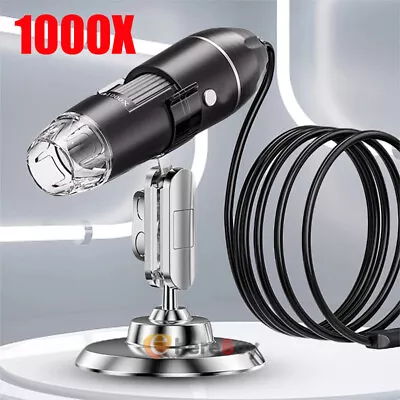 Buy USB Digital Handheld Microscope, 50 To 1000x Magnification Endoscope Camera 8LED • 8$