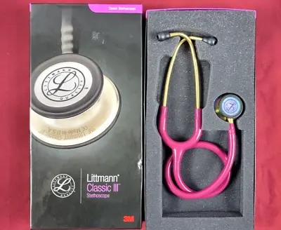 Buy Littmann Classic III Stethoscope: Raspberry Tube - Rainbow Finish 5806  • 60$