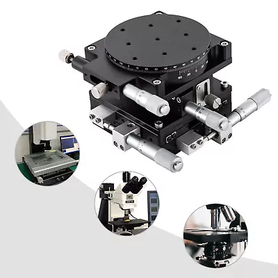 Buy XYZR 4Axis Micrometer Trimming Platform Manual Linear Stage Tuning Sliding Table • 246.10$