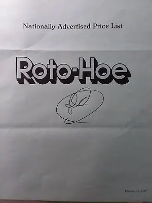 Buy Roto-Hoe 1987 Power Outdoor Equipment National Description & Price Manual Tiller • 32.99$