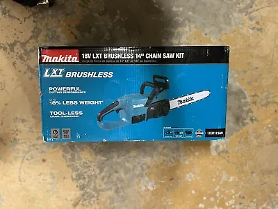 Buy BRAND NEW Makita LXT 18V Brushless 14  Chain Saw Kit - Model #XCU11SM1 • 184.99$