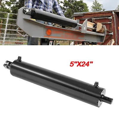 Buy Hydraulic Cylinders Log Splitter Cylinder 5  Bore X 24   Stroke X 2  Rod 3500PSI • 439.80$
