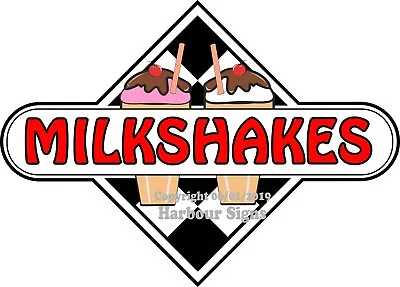 Buy Milkshakes DECAL Ice Cream (Choose Your Size) Food Truck Concession Sticker • 33.99$