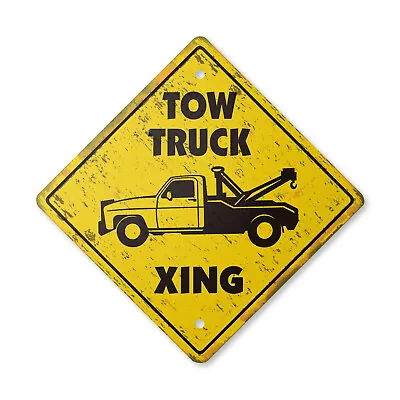 Buy Towtruck Vintage Crossing Sign Xing Plastic Rustic Wrecker Garage Driver Flatbed • 12.98$