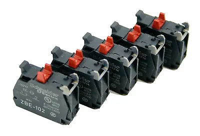 Buy 5-pack New Schneider Electric Zbe-102 Auxiliary Contact Blocks E-stop A600-q600 • 21$