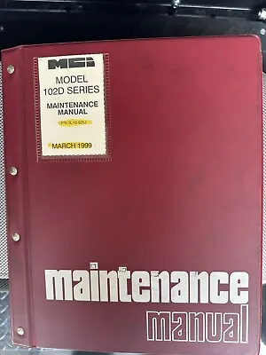 Buy MCI 1999 Maintenance Manual 102D Series, Coach Bus Models 102D3 102DL3 • 199$
