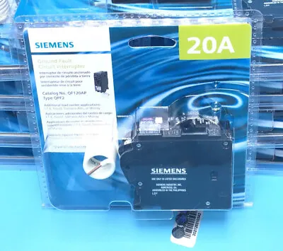 Buy New Circuit Breaker Siemens QF120 QF120A 20 Amp 1 Pole 120V GFCI • 49.99$