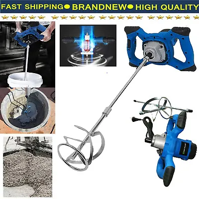 Buy 6 Speed 2600W Handheld Electric Mortar Mixer Cement Render Adhesive Drill Rotary • 55.21$