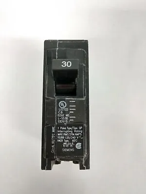Buy Siemens Q130 1-Pole 30-Amp 120/240V Plug-In Circuit Breaker • 11.99$