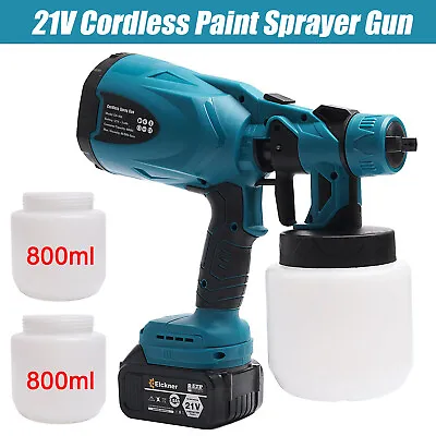 Buy Cordless High Pressure Paint Sprayer HVLP Spray Gun Airless For Makita Battery • 69.63$