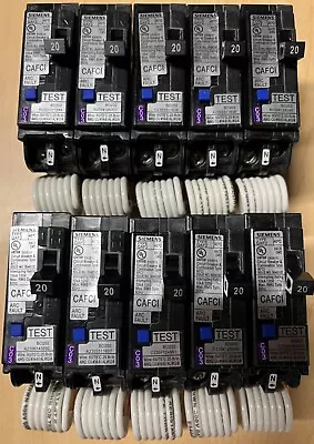 Buy LOT OF 10 SIEMENS QA120AFC  20A AFCI BREAKER (with Pigtail Wire) NEW • 398.99$