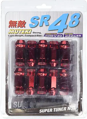 Buy 32906R SR48 Series Red 12Mm X 1.5″ Thread Size Open End Lug Nut, (Set ... • 67.99$