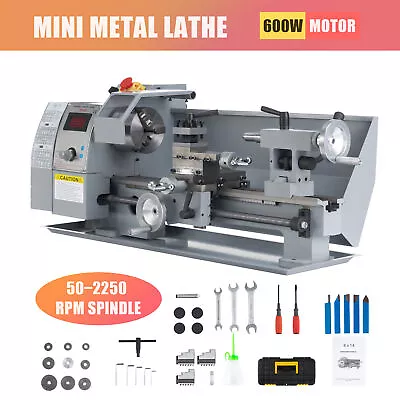 Buy Mini Metal Lathe W 600W Brushed Motor For DIY Woodworking & More 8 X14  2250rpm • 559.99$