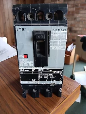 Buy Siemens/ITE HED43M040  40 Amp 480 Volt 3 Pole Breaker. Trips Fine  • 155$