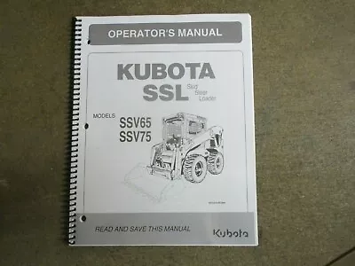 Buy Kubota SSV65 SSV75 SSV 65 75 Skid Loader Owners & Maintenance Manual • 42.50$