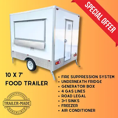 Buy 🇺🇸 Brand New Food Trailer  10 X 7 FT Mobile Restaurant Ready For Success! 🚚🔥 • 19,997$