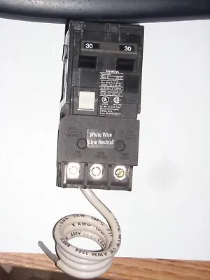 Buy Siemens QF230A 2 Pole 30 Amp 120 240V AC  Type QPF Plug On GFCI Circuit Breaker • 65$