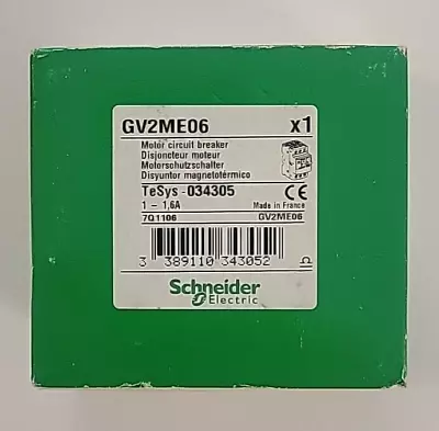 Buy GENUINE New In Box Schneider Electric GV2ME06 Motor Circuit Breaker FREE SHIP • 49.99$