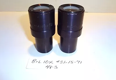 Buy Bausch & Lomb  (b&l) Paired 10x Wf Eyepieces 31-15-71 **very Nice Pair** • 85$