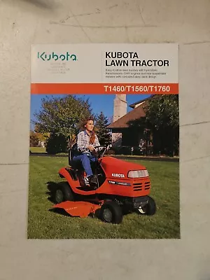 Buy Kubota T1460 T1560 T1760 Lawn Garden Tractor New Product Guide Sales Brochure • 10.36$