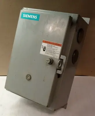 Buy Siemens Size 0 Enclosed Motor Starter 18 Amp 600 Vac 120/240 Vac Coil 14csd320a • 125.99$