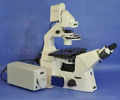Buy Zeiss AxioVert 200 Inverted Fluorescence Phase Contrast DIC Microscope -Warranty • 9,990$