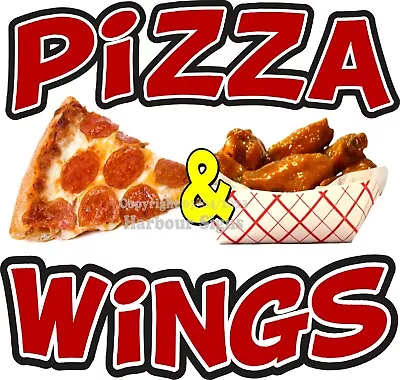 Buy Pizza Wings DECAL Food Truck Concession Vinyl Sign Sticker (Choose Size) • 12.99$